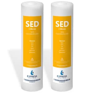 2 Pack Sediment Water Filter Replacement - 5 Micron - Under Sink and Reverse Osmosis System Filters