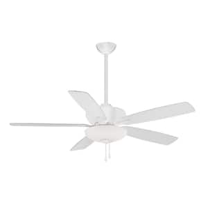 Minute 52 in. Integrated LED Indoor Flat White Ceiling Fan with Light Kit