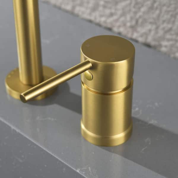 AIMADI Single Handle 2 Hole Bathroom Faucet with Rotating Spout