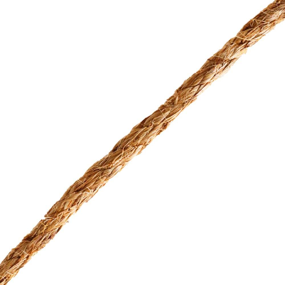 Everbilt 1/2 in. x 1 ft. Manila Twist Rope, Natural 70376 - The Home Depot