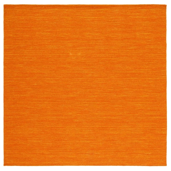 SAFAVIEH Kilim Orange 6 ft. x 6 ft. Solid Color Square Area Rug