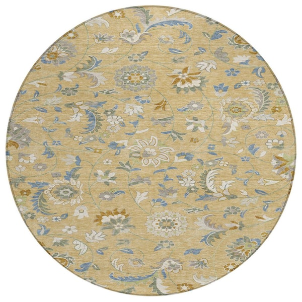 Addison Rugs Chantille Machine Washable Indoor/Outdoor Abstract ACN1006 Wheat 8 ft. x 8 ft. Area Rug