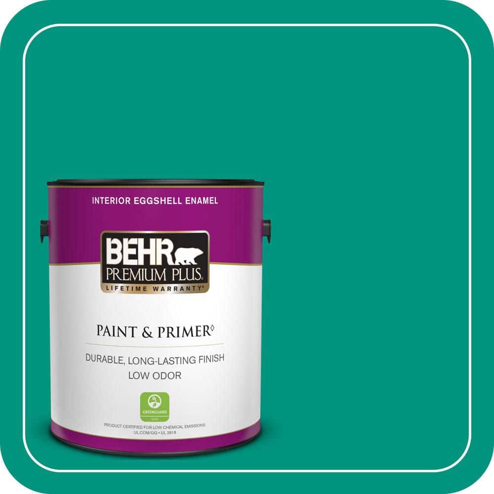 1 gal. #S-G-480 Aqua Waters Eggshell Enamel Low Odor Interior Paint & Primer price history on PriceWatchPro