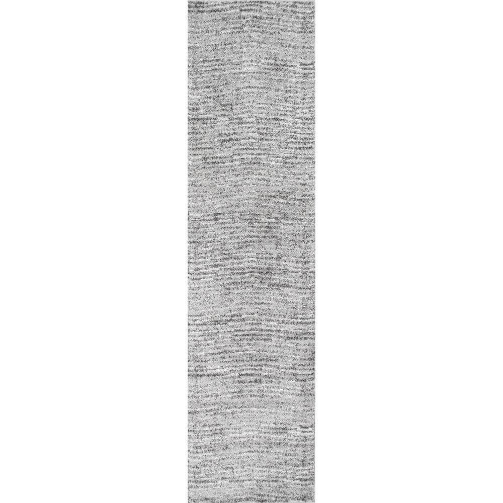 nuLOOM Sherill Modern Ripples Gray 3 ft. x 10 ft. Entryway/Hallway