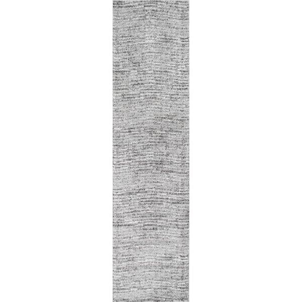 Skid-Resistant Carpet Runner Black Ripple 27 in. x 12 ft.