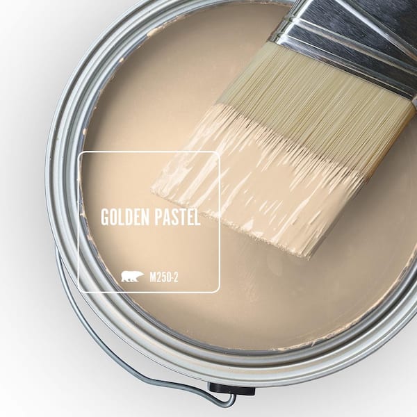 BEHR Premium Plus 1 gal. #M250-2 Golden Pastel Satin Enamel Low Odor Interior Paint & Primer