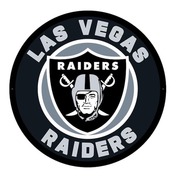 Evergreen Las Vegas Raiders Round 23 in. Plug-in LED Lighted Sign ...