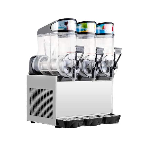 1845 oz. 3 Tank Stainless Steel Commercial Snow Cone Machine Slushy Machine