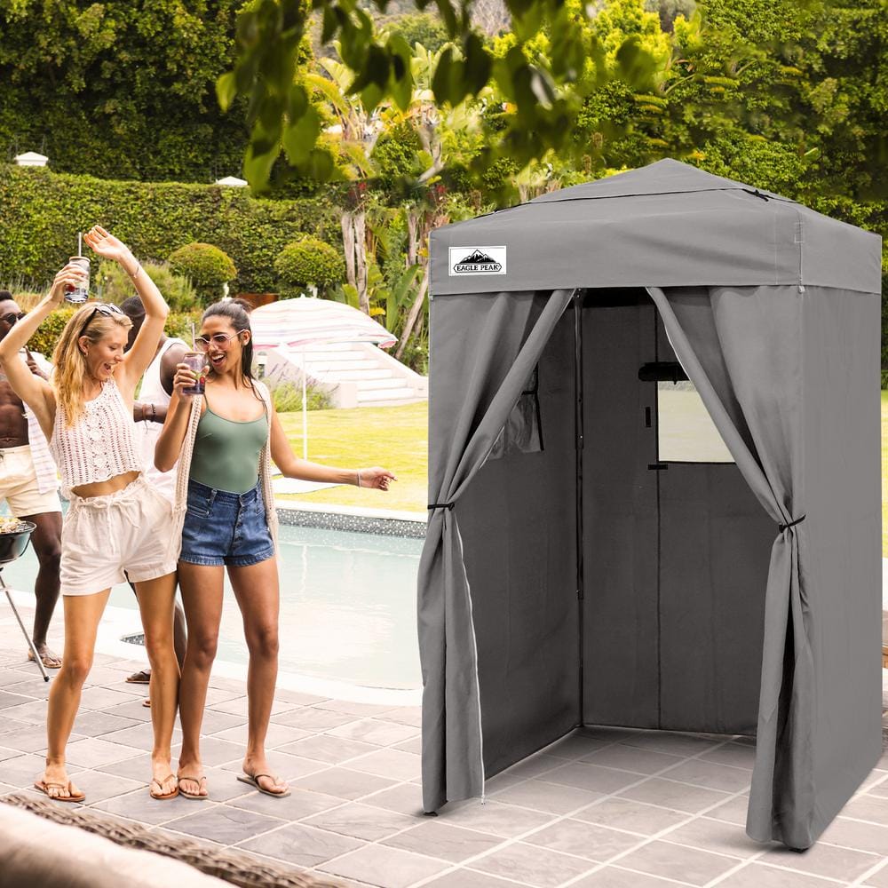 EAGLE PEAK 4 ft. x 4 ft. Pop Up Privacy Shelter Dressing EAGLE PEAK 4 ft. x 4 ft. Pop Up Privacy Shelter Dressing