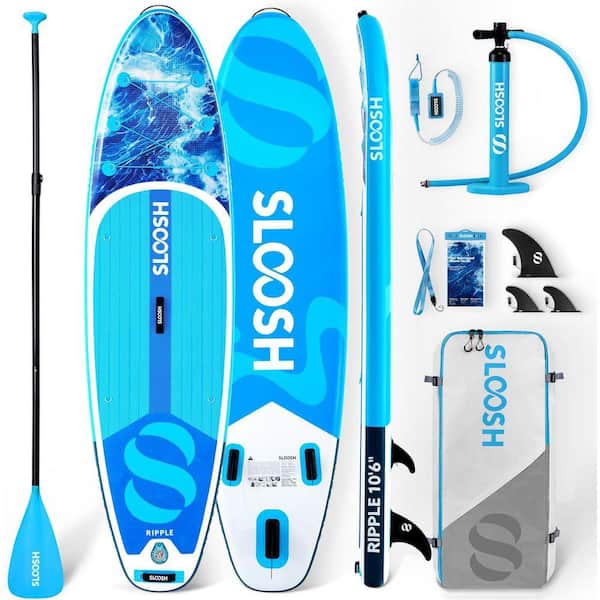 10 ft. 6 ft. Inflatable Stand Up Paddle Board, Blue