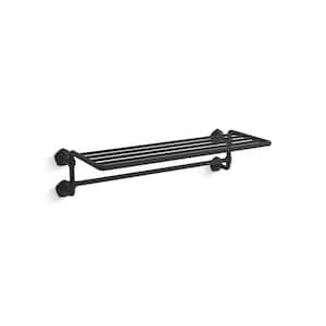 Occasion 24 in. Wall Mounted Towel Bar in Matte Black