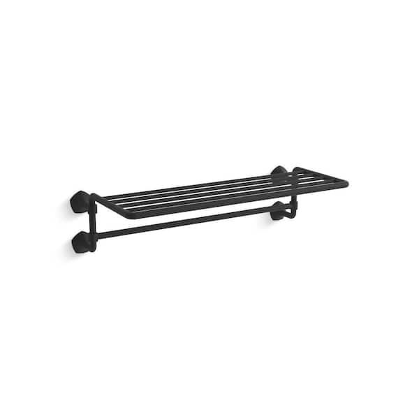 KOHLER Occasion 24 in. Wall Mounted Towel Bar in Matte Black