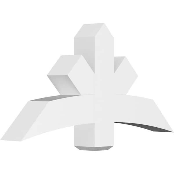 Ekena Millwork Alberta 48 in. W x 24 in. H x 6 in. D Signature Polyurethane Bracket