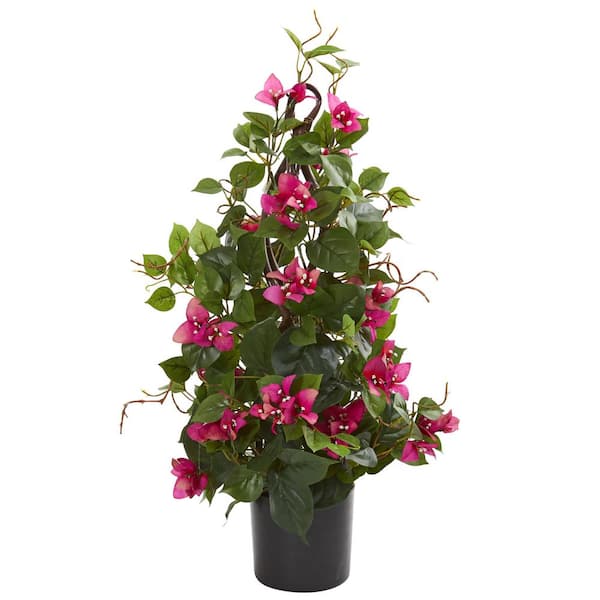 Nearly Natural Indoor 24 in. Bougainvillea Artificial Climbing Plant