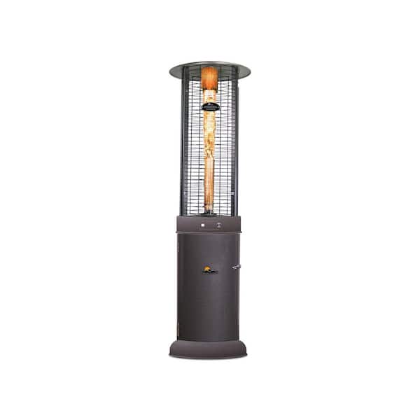 82.5 in. 32,000 BTU Black Vulcan Flame Tower Heater