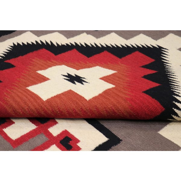 Tuscany Grey/Black 9 ft. x 12 ft. Geomatric Area Rug