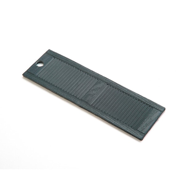 2 in. x 5 in. Polypropylene Louvered Blackwatch Green Shutter Sample