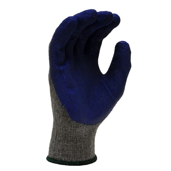 Super-Fit™ Grey Knit Thermal Work Gloves with Natural Rubber Coated Palm -  Small