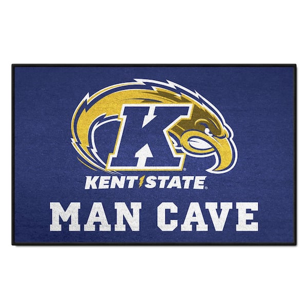 FANMATS Kent State University Blue Man Cave 19 in. x 30 in. Starter Mat Accent Rug