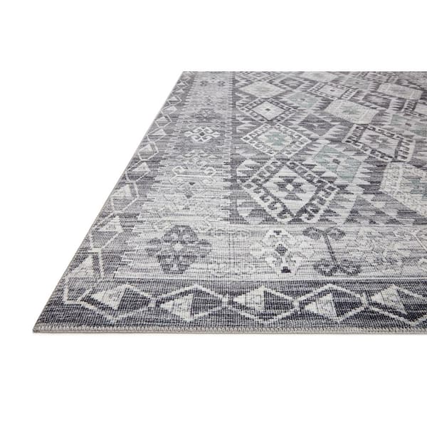 Zion Charcoal/Slate 2 ft. 3 in. x 3 ft. 9 in. Southwestern Tribal Printed Area Rug