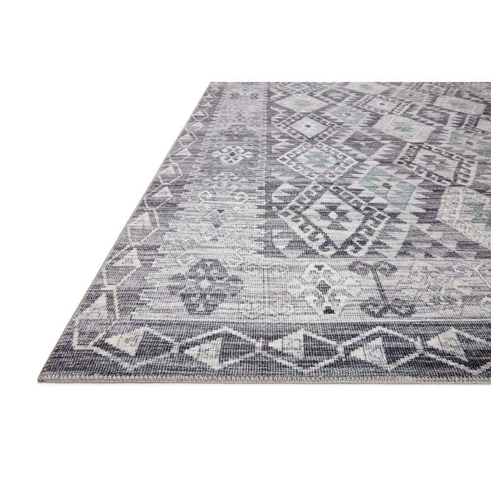 Zion Charcoal Slate Southwestern Rectangular Rug, 2'3" x 3'9"