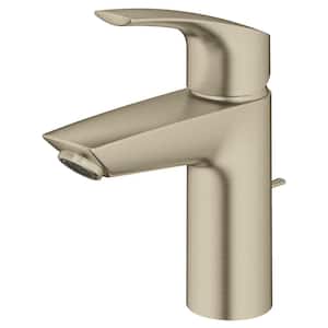 Eurosmart Single Handle Single Hole Bathroom Faucet with Drain Kit Included in Brushed Nickel