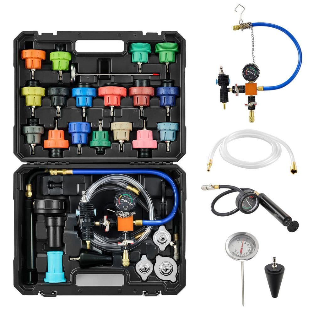 Coolant Pressure Tester Kit, 47Pcs Radiator Refill with 3 Metal Adapters, Universal Fit, Auto Tool with Pump & Filler price history on PriceWatchPro