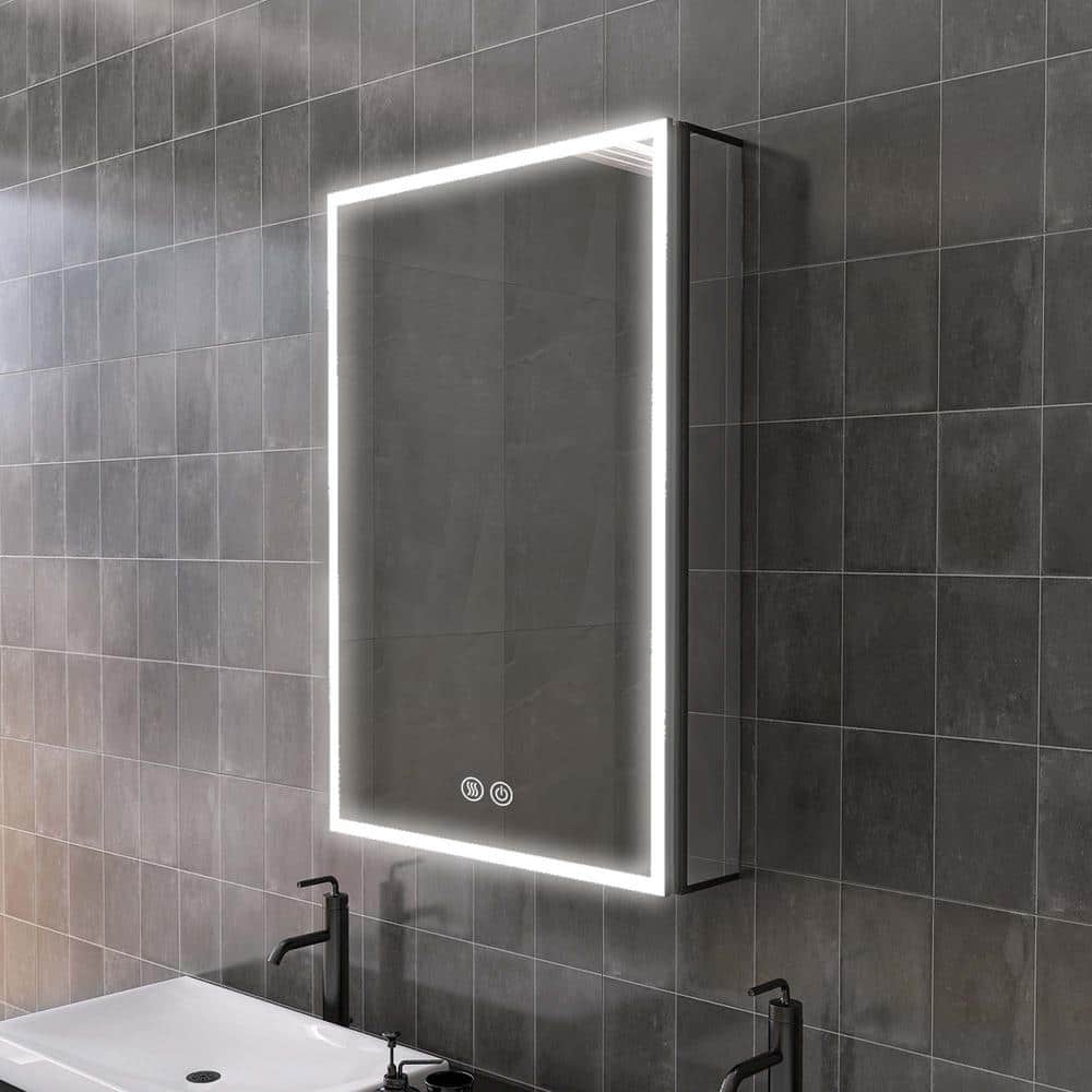 20.1 in. W x 30 in. H Rectangular Aluminum Recessed/Surface Mount LED Medicine Cabinet with Mirror price history on PriceWatchPro