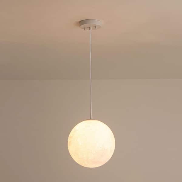 Rennnsan Mynr 5-Watt 1-Light Matte White Modern Moon Globe Pendant