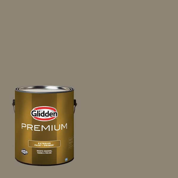 Glidden Premium 1-gal. PPG1025-5 Dark Ash Flat Exterior Latex Paint