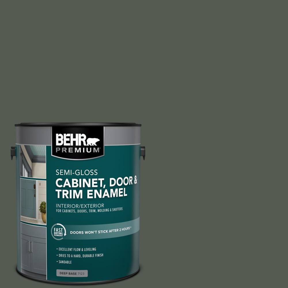 1 gal. #N410-7 North Woods Semi-Gloss Enamel Interior/Exterior Cabinet, Doo