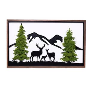 Vivid and Lively Deer Metal Art Moss Wall Decor, Eco-Friendly, Low Maintenance and Unique Design, for Indoor Spaces
