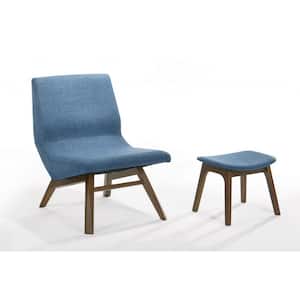 Valerie 32 in. Blue Polyester Side Chair