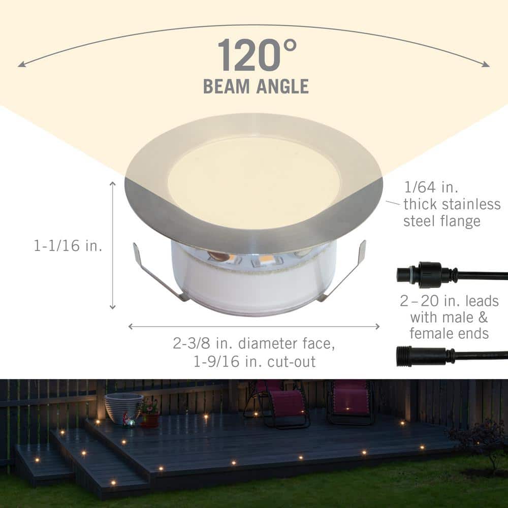 Portico White 60mm Recessed Outdoor LED Light