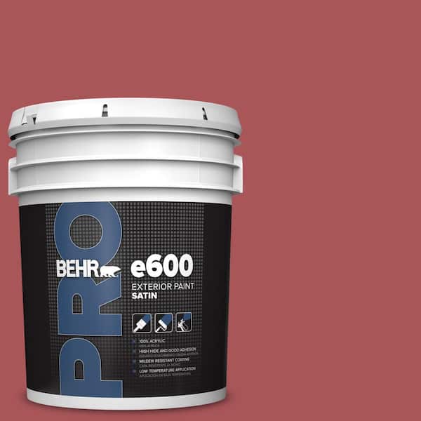 BEHR PRO 5 gal. #M150-6 Lingonberry Punch Satin Exterior Paint