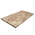 Unfinished Acacia 6 ft. L x 39 in. D x 1.5 in. T Butcher Block Island Countertop