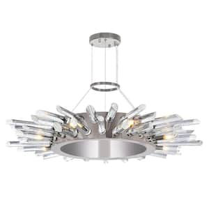 Thorns 8 Light Chandelier With Polished Nickle Finish