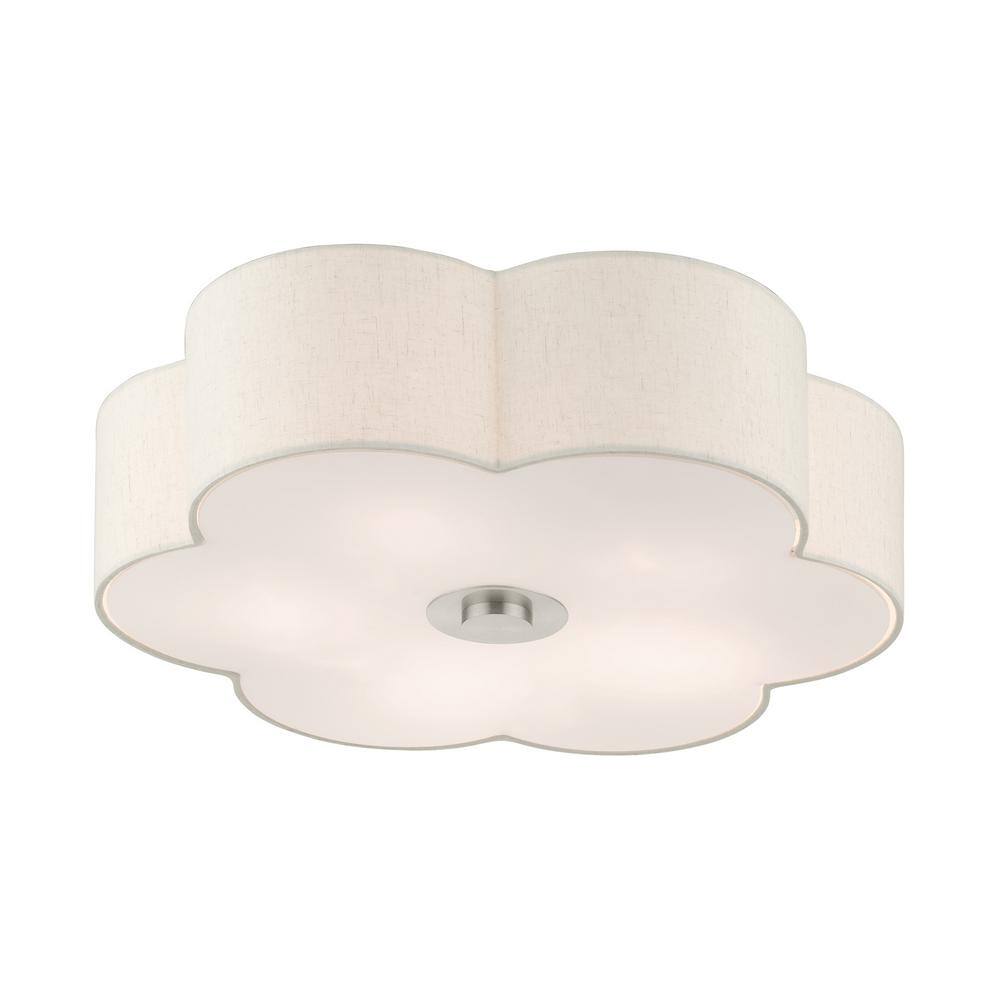 Solstice 22" Brushed Nickel 5-Light Semi-Flush Mount