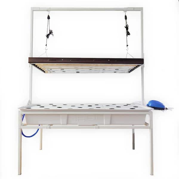 Viagrow 2 ft. x 4 ft. Complete Deep Water Culture System with Tray, Light Stand and T5 8 Lamp 4 ft. Fluorescent