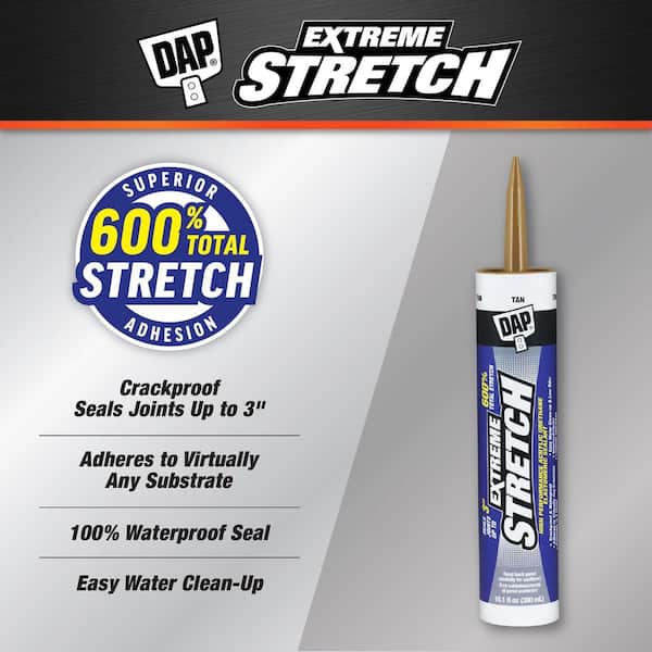 Extreme Stretch 10.1 oz. Tan Premium Crackproof Elastomeric Sealant (12-Pack)