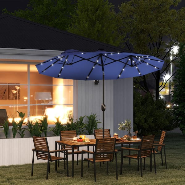 best double-sided patio umbrella GarveeLife 13 ft large umbrella, outdoor umbrellas with Fade Resistant Canopy for Deck Pool Garden Backyard (Beige, 13 ft) : Patio, Lawn & Garden grade frame ensures stability in wind and weather Waterproof OVIOS LED Patio Umbrella -