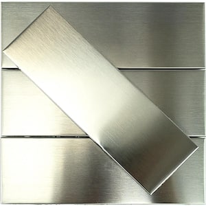 Stainless Steel 2 in. x 6 in. Stainless Steel Subway Wall Tile (120-piece, 10 sq. ft./case)