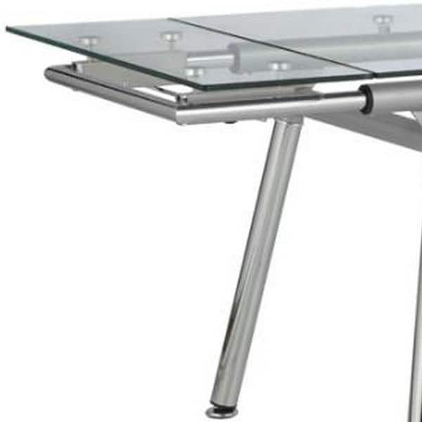 structube glass extendable dining table