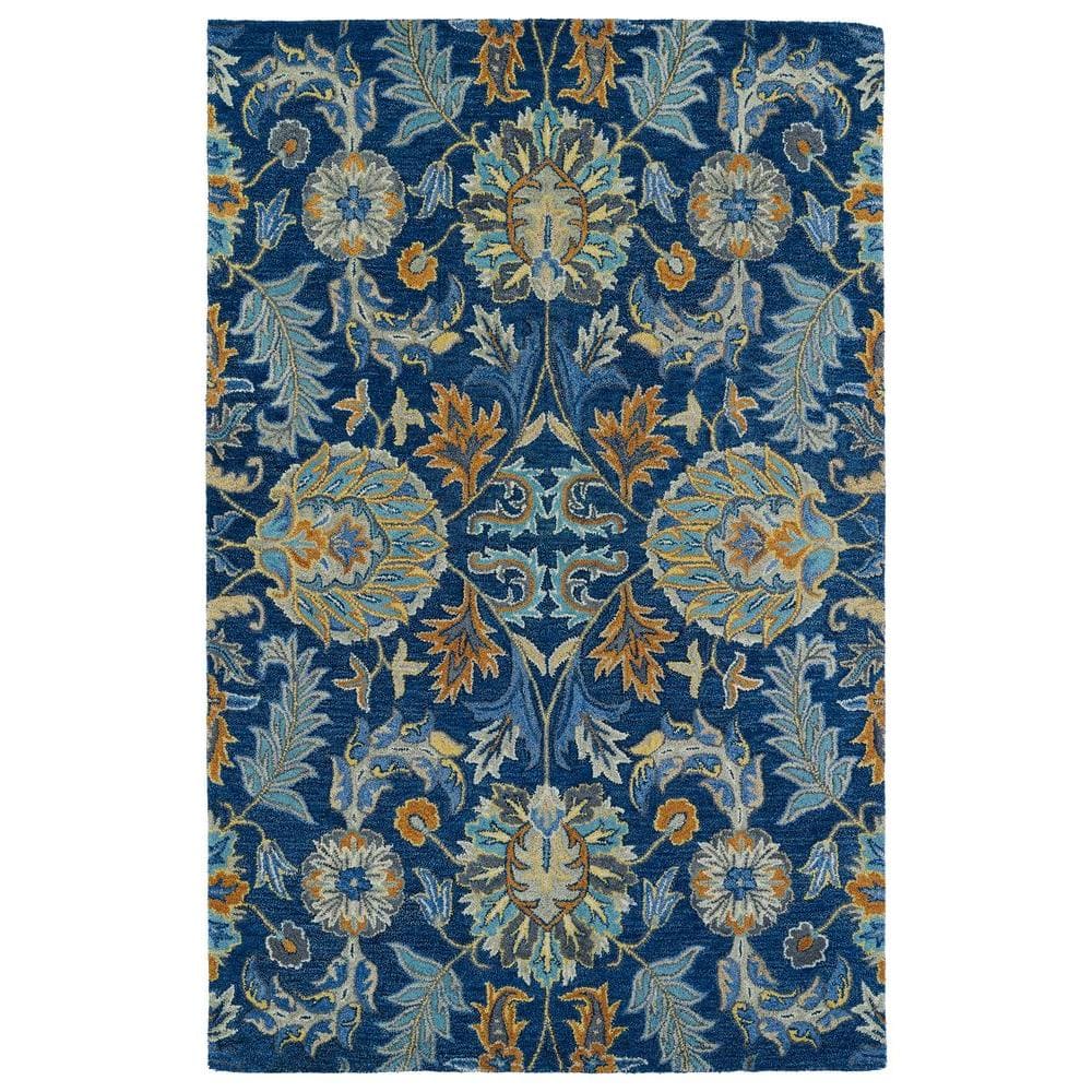 Kaleen Helena Blue 5 ft. x 8 ft. Area Rug 321217579 The Home Depot