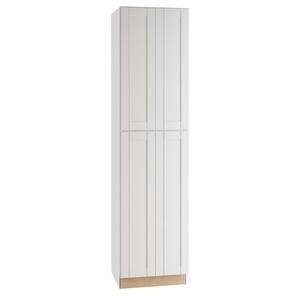 Washington Vesper White Plywood Shaker Stock Assembled Utility Kitchen Cabinet Pantry 24 in. x 96 in. x 24 in.