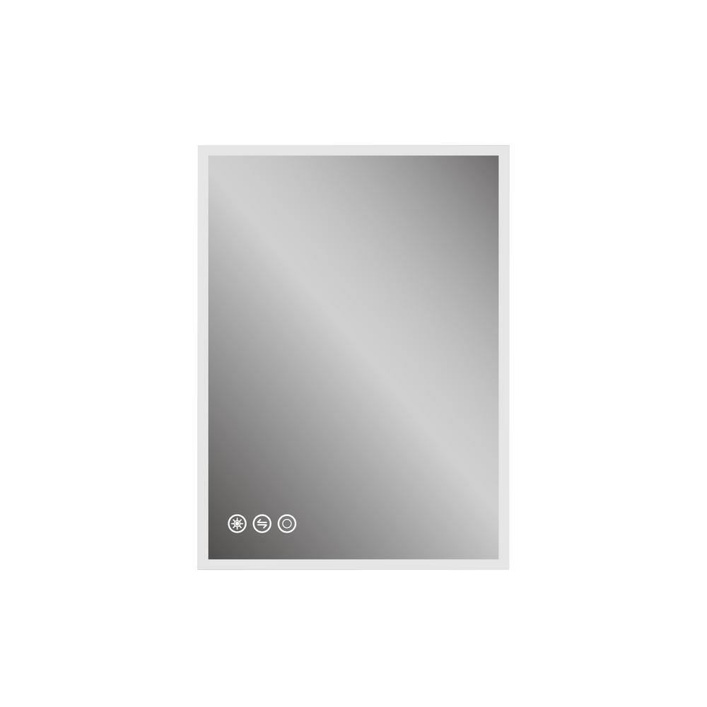 ANGELES HOME 22 in. W x 30 in. H Rectangular Frameless AntiFog Wall