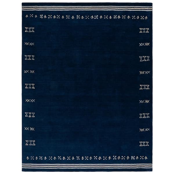 Himalaya 9 ft. x 12 ft. Navy Tribal Area Rug
