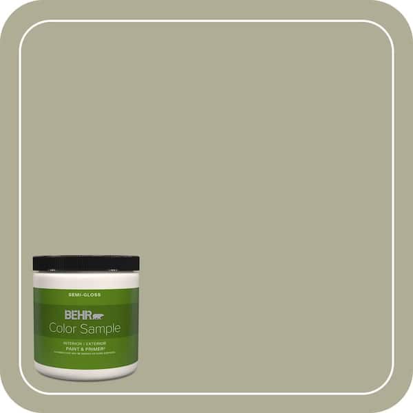 BEHR PREMIUM PLUS 8 oz. #MQ6-27 Sage Wisdom Semi-Gloss Interior/Exterior Paint & Primer Color Sample