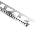 Deco Stainless Steel 3/8 in. x 8 ft. 2-1/2 in. Metal Tile Edging Trim