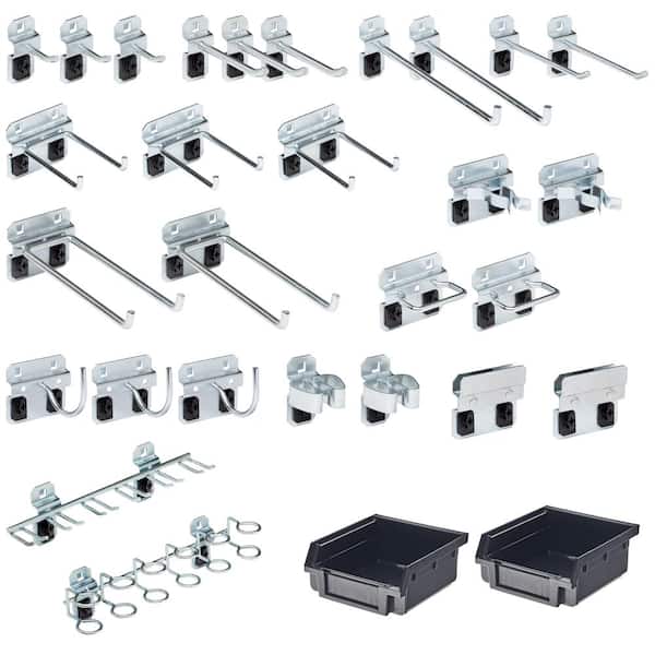 Triton Products® DuraHook 18-Piece Zinc Plated Steel Hook & Bin Assortment for DuraBoard or 1/8